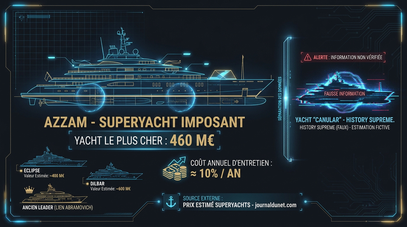 Le superyacht Azzam au large