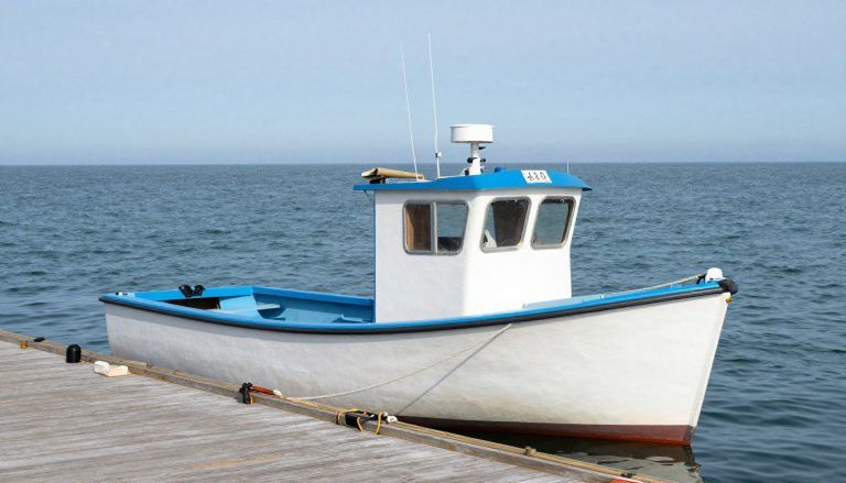 Bateau amarré au ponton