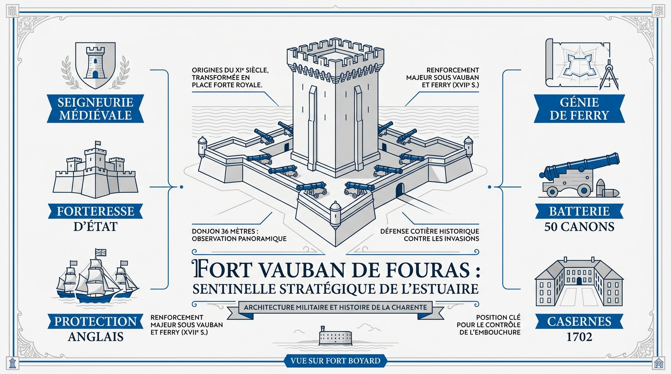 Vue du Fort Vauban de Fouras dominant l'estuaire de la Charente