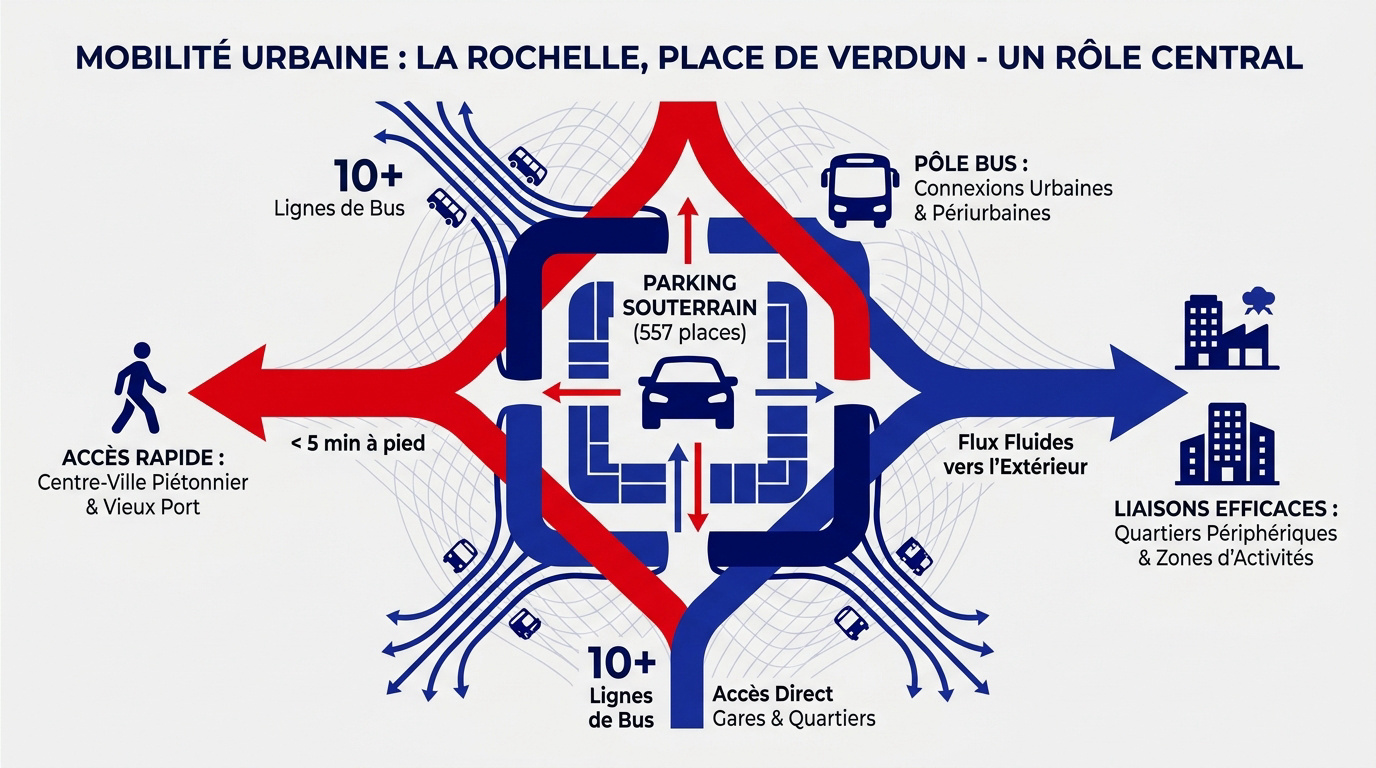 Pôle d'échanges bus Yélo place de Verdun à La Rochelle