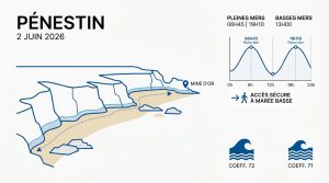 Horaire marée Pénestin : prévisions et coefficients 2026