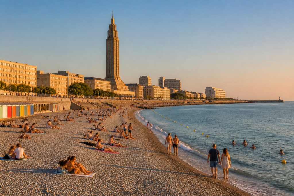 La plage du Havre : entre architecture et océan