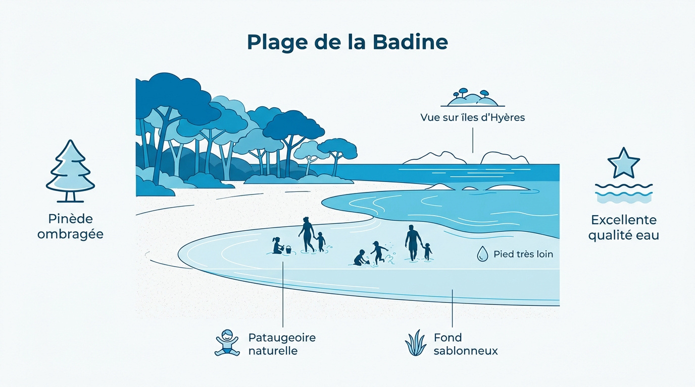 Tout savoir sur la plage de la Badine à Hyères