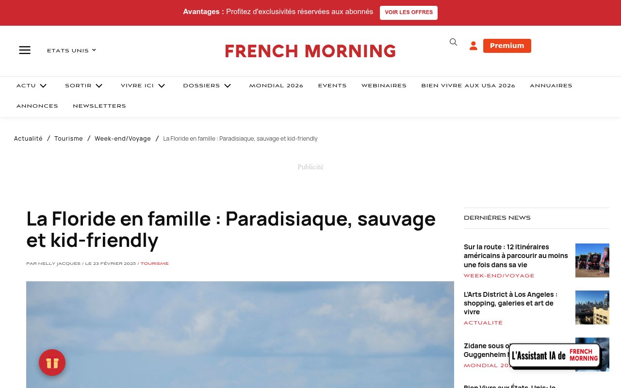 Apercu du site La Floride en Famille (French Morning)