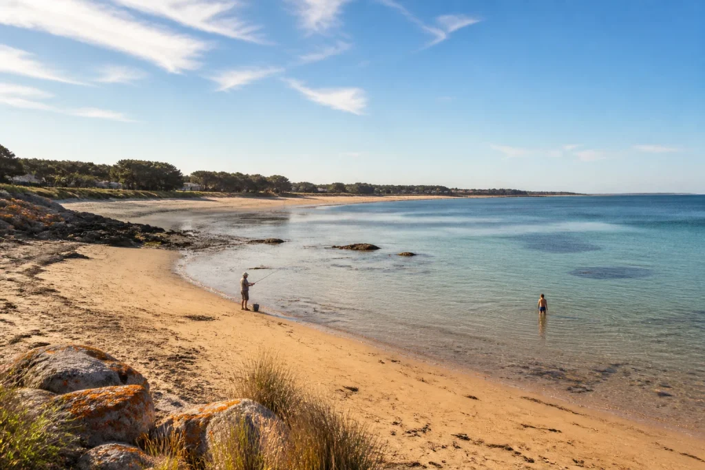 Plage ensoleillee a carnac