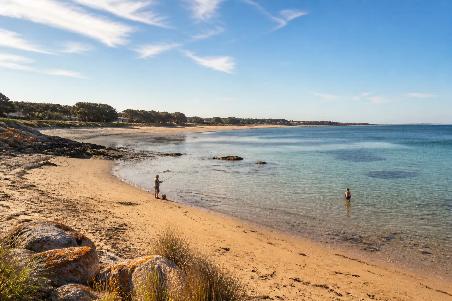 Plage ensoleillee a carnac