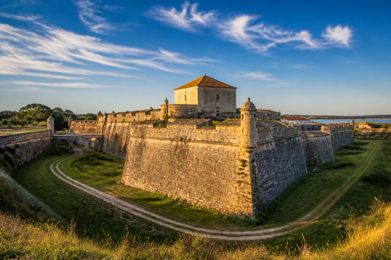 Citadelle du chateau doleron au coucher du soleil