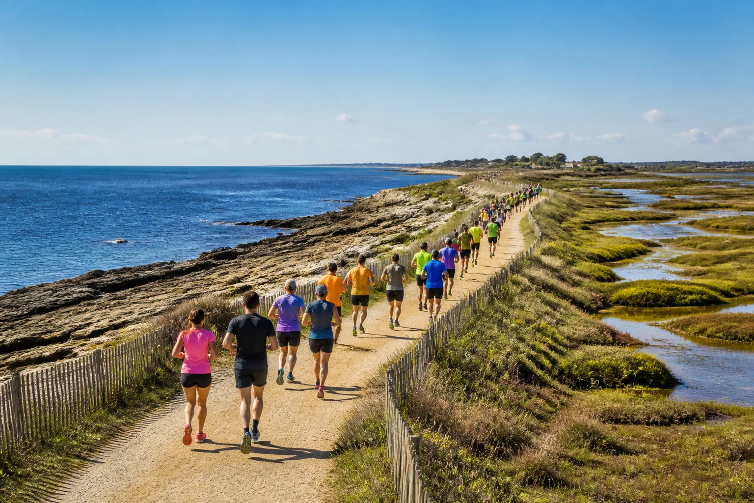Course sur le sentier cotier de noirmoutier