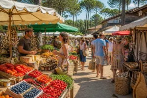 Marché Biscarrosse : saveurs locales et ambiance landaise