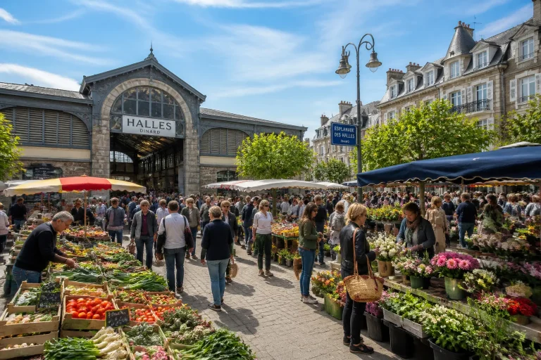 Marché de Dinard : jours, horaires et accès aux Halles