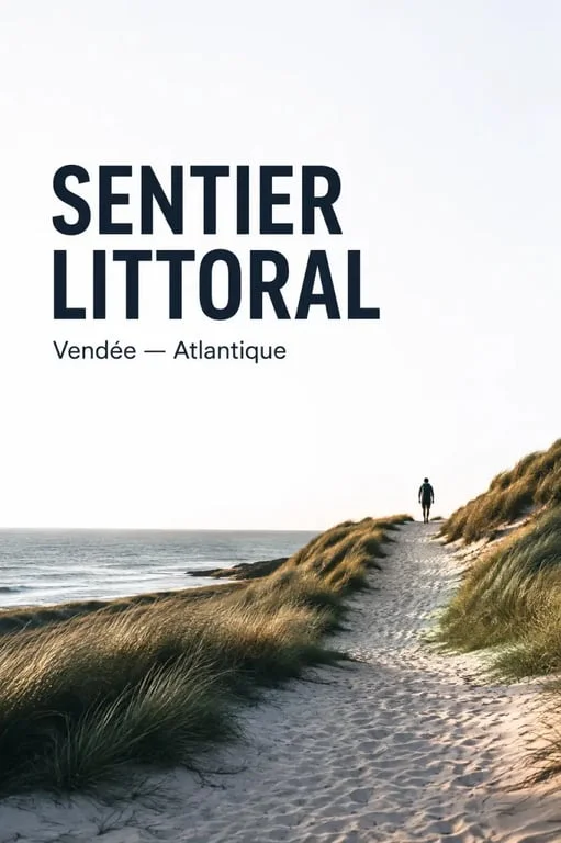 GR Vendée : sentier côtier sur les dunes face à l’Atlantique