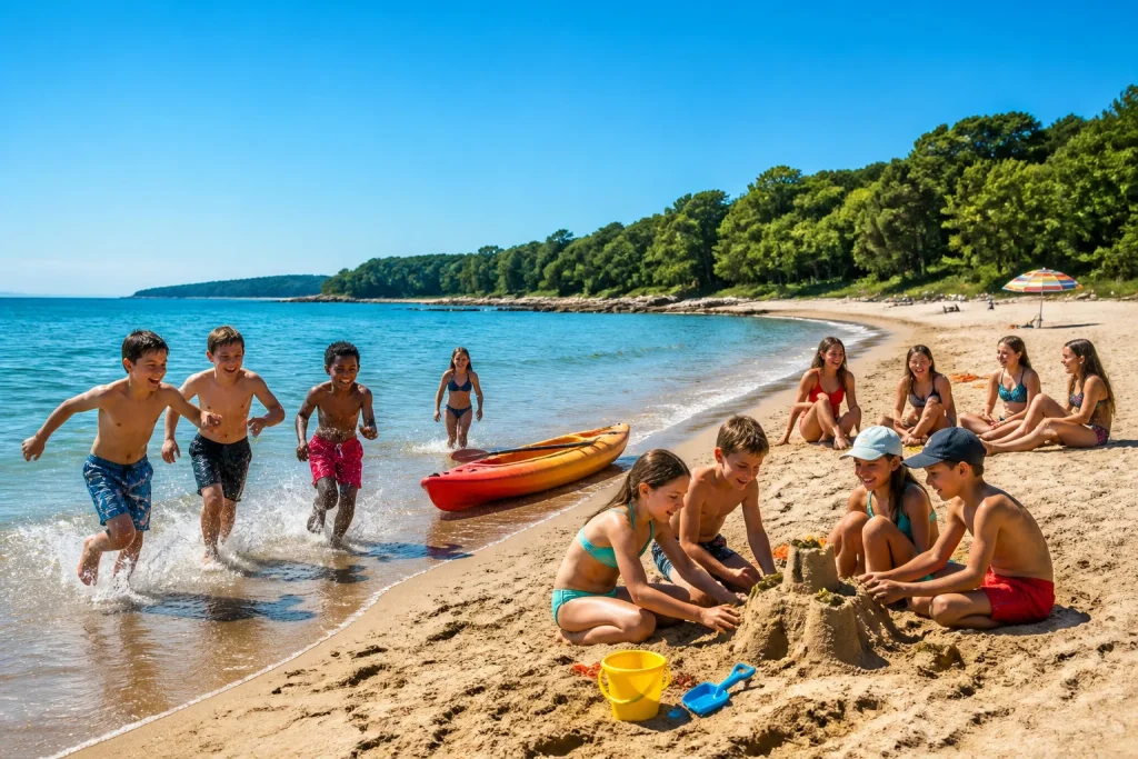Joie dete sur la plage en vendee