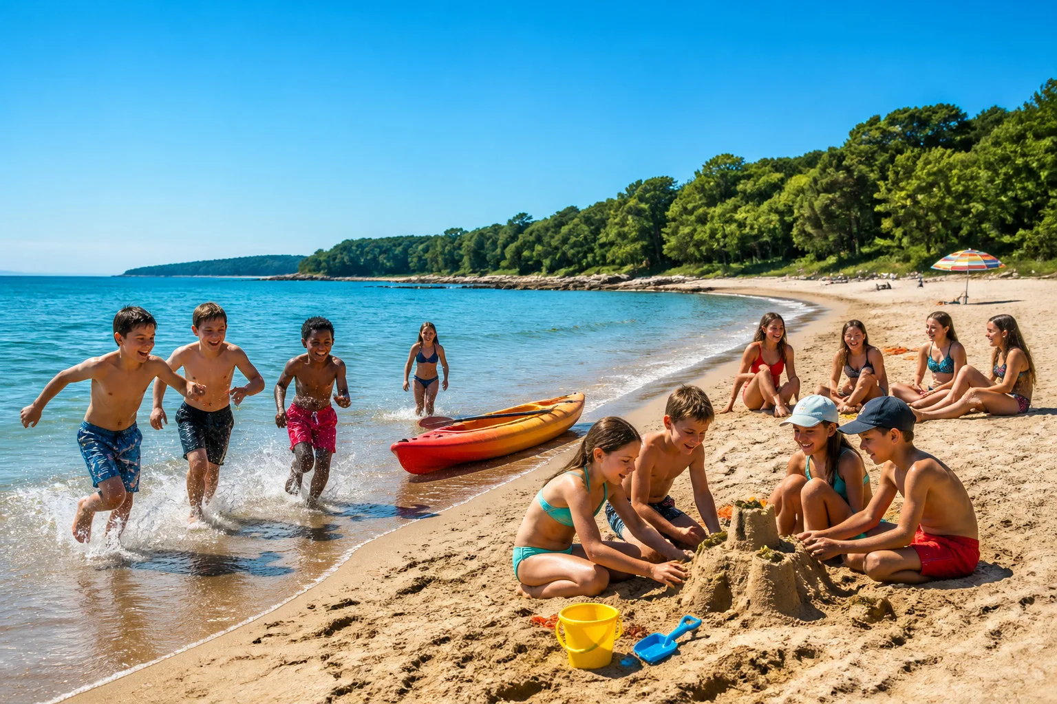 Joie dete sur la plage en vendee