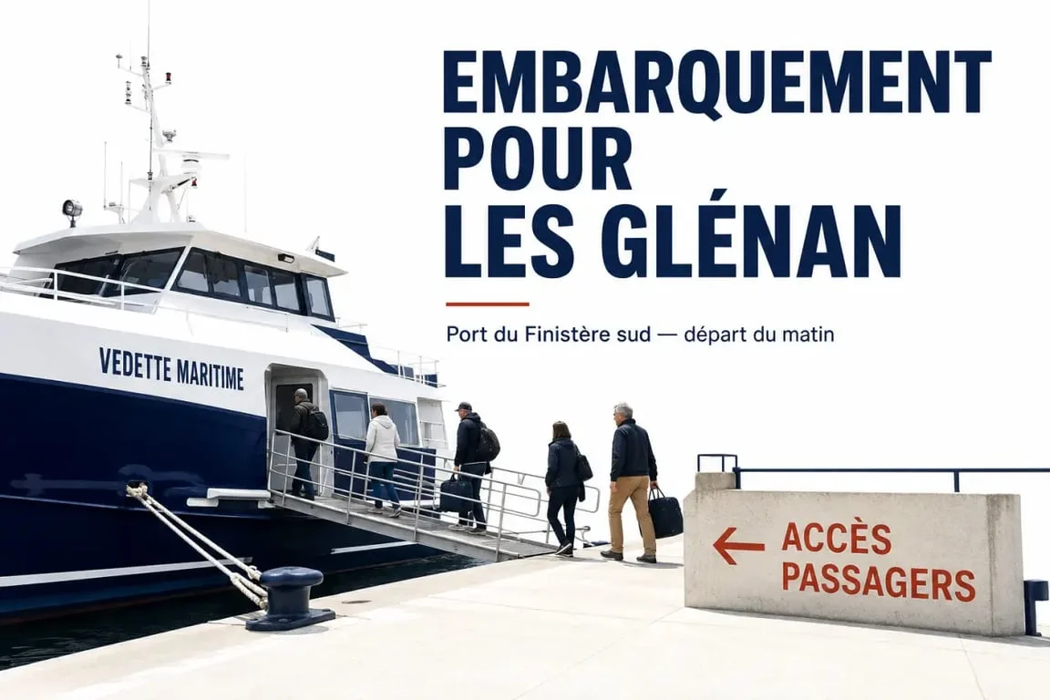 Départ en bateau vers les îles Glénan depuis le Finistère sud